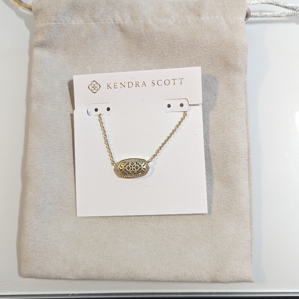 Kendra Scott Elisa Filagree Necklace Gold